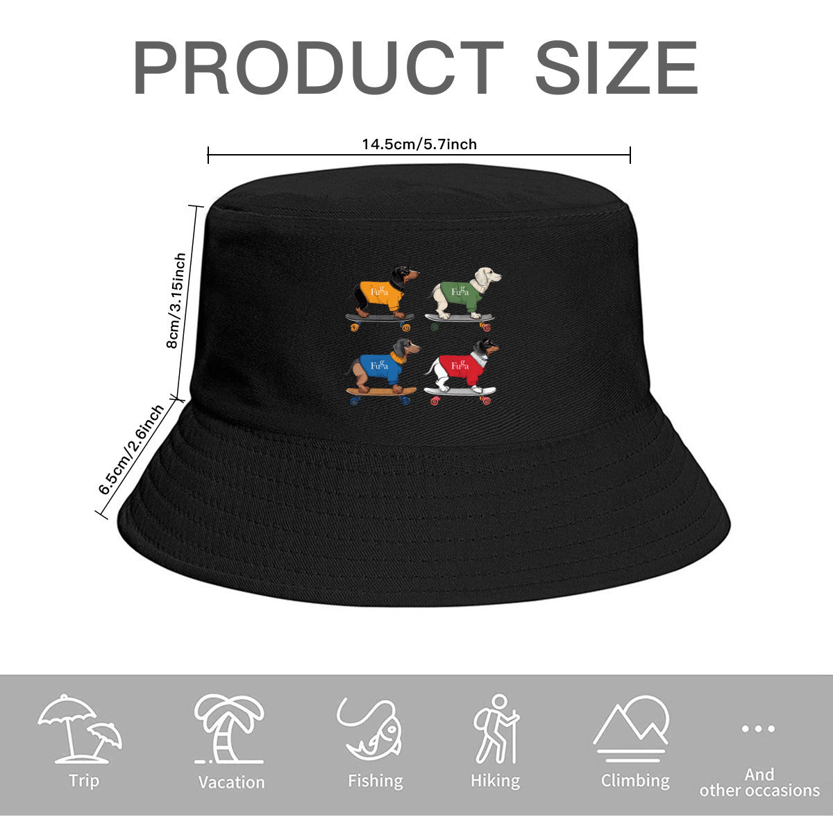 Dachshund Shredder Bucket Hat