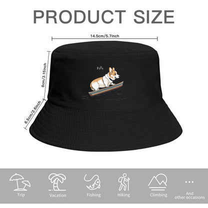 Corgi Little Journey Bucket Hat