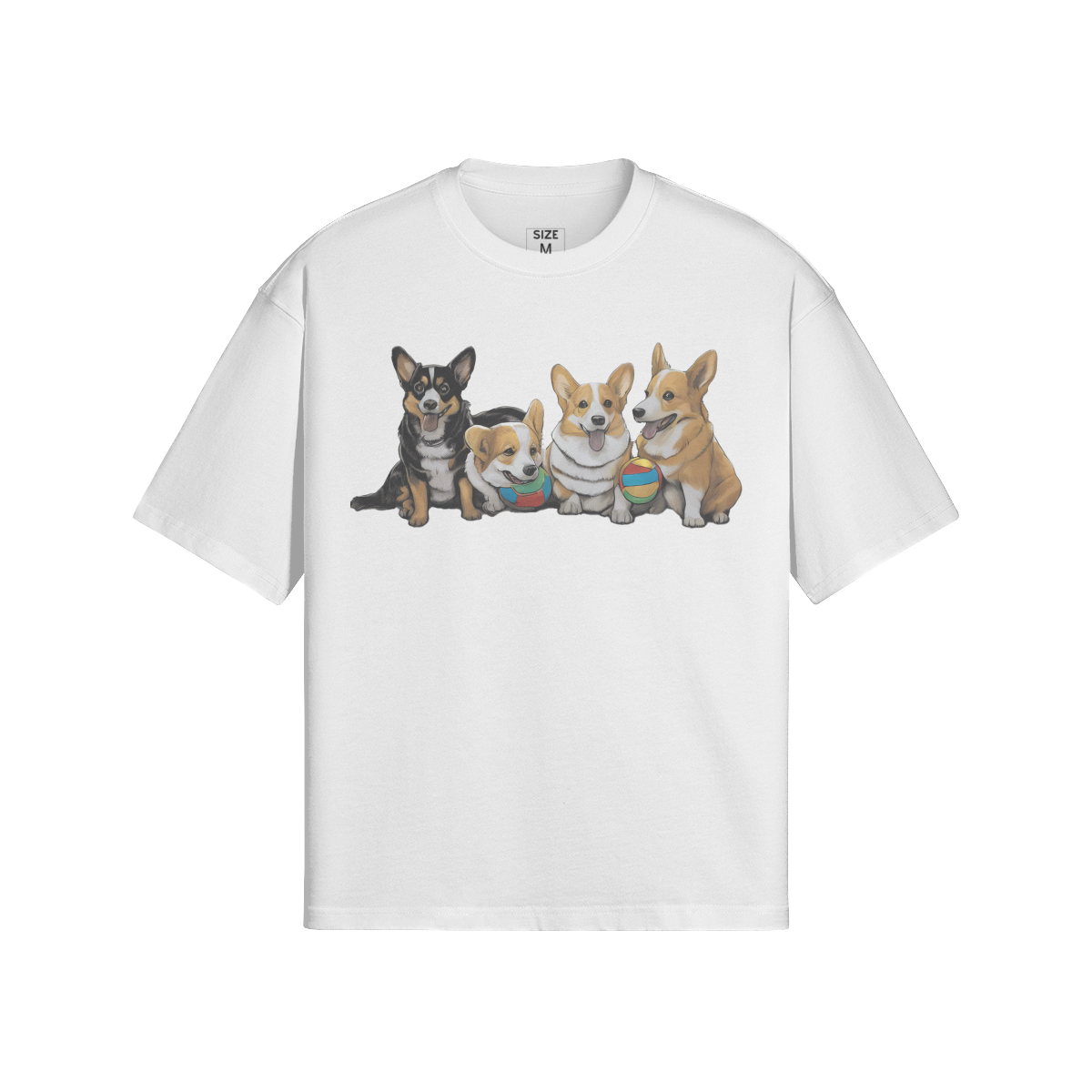 Corgi Chaos Boxy Tee