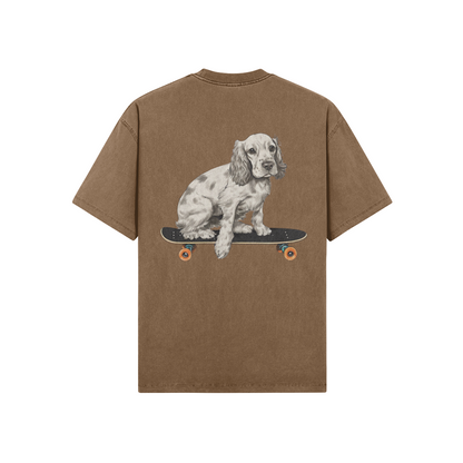 Skate Spaniel Oversized Washed Tee