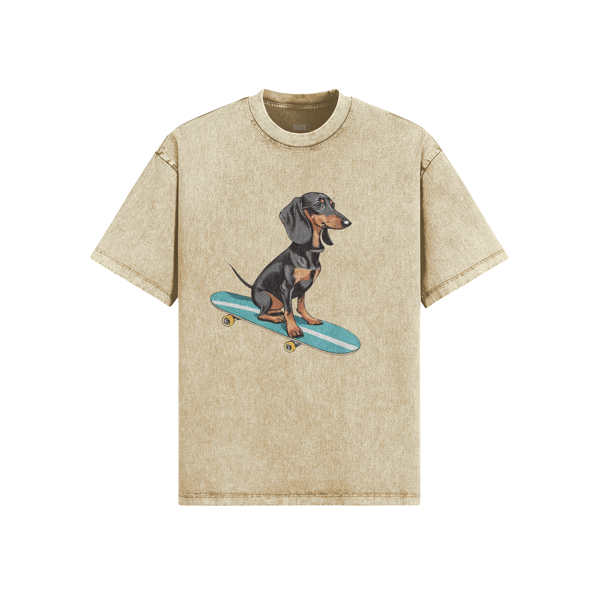 Doxie Skater Oversized Snow Wash Tee