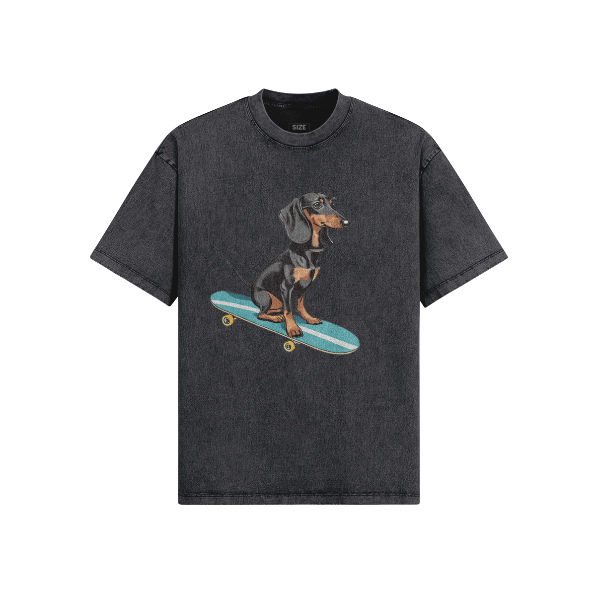 Doxie Skater Oversized Snow Wash Tee