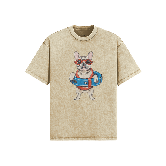 Floating Friend Oversized Snow Wash Tee