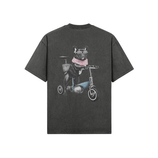 Frenchie Roadster Oversized Washed Tee