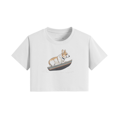 Corgi Little Journey Crop Top Tee