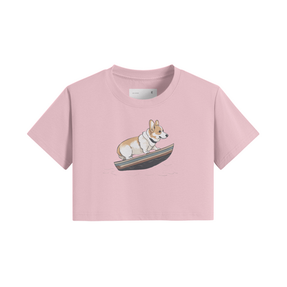 Corgi Little Journey Crop Top Tee