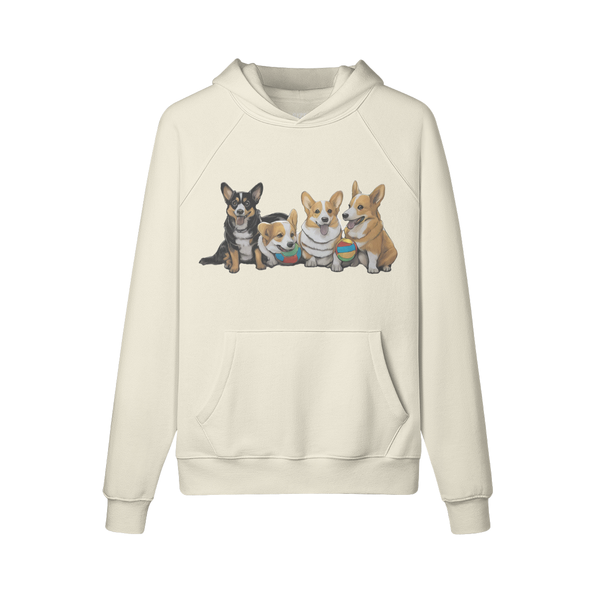 Corgi Chaos Fleece-lined Hoodie