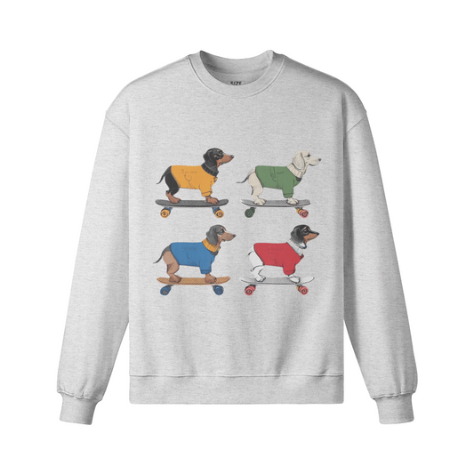 Dachshund Shredder Heavyweight Oversized Sweater